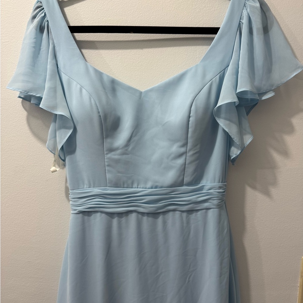 Elegant Light Blue Flutter Sleeve Dear Cleo Dress [NO LONGER AVAILABLE]